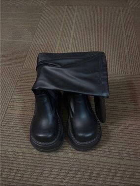 Demonia Black Platform Ankle Boots